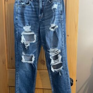 American Eagle Outfitters Distressed Denim Straight Leg Jeans